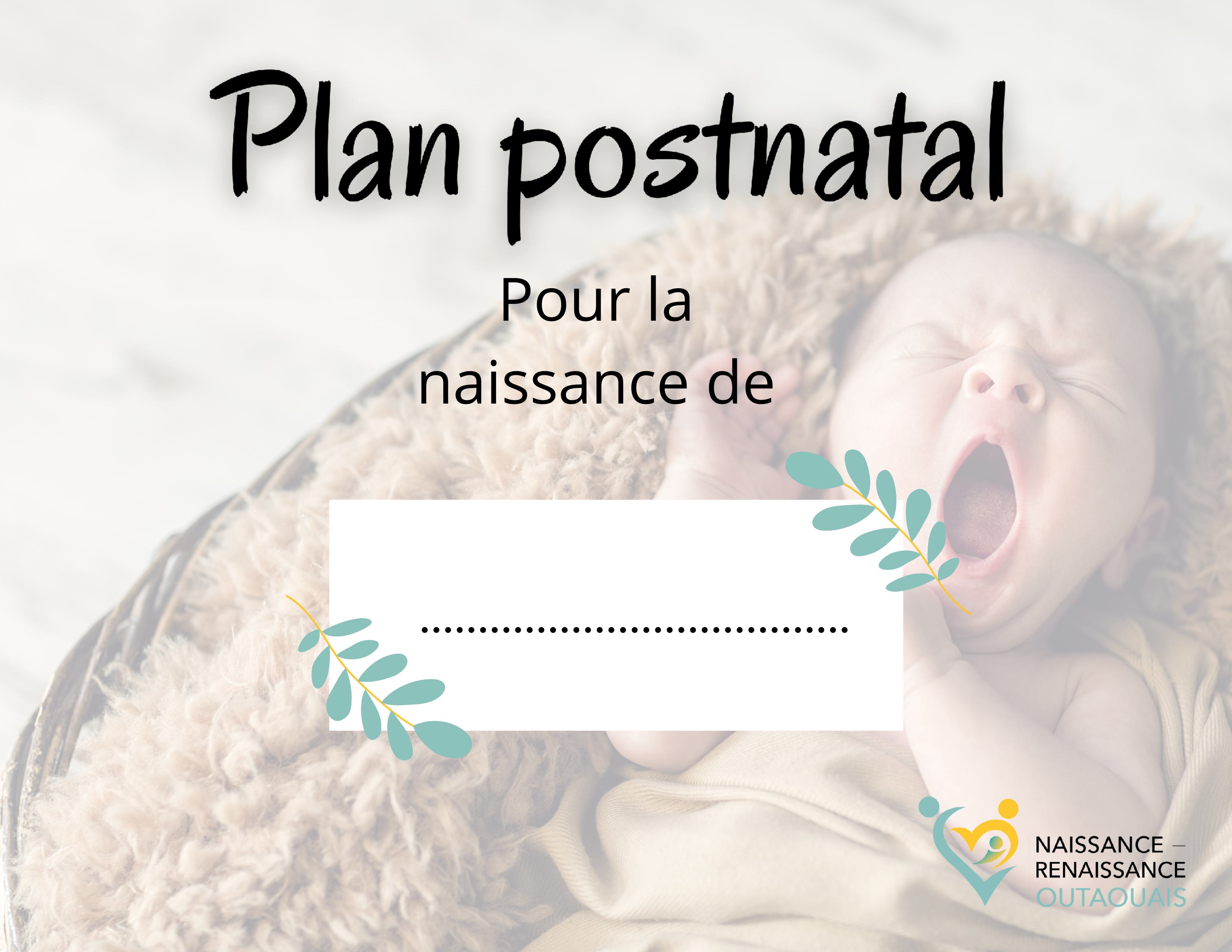 Plan postnatal pour la naissance
